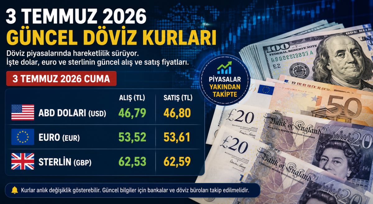 3 Temmuz güncel döviz kurları: Dolar, Euro ve Sterlin ne kadar oldu?