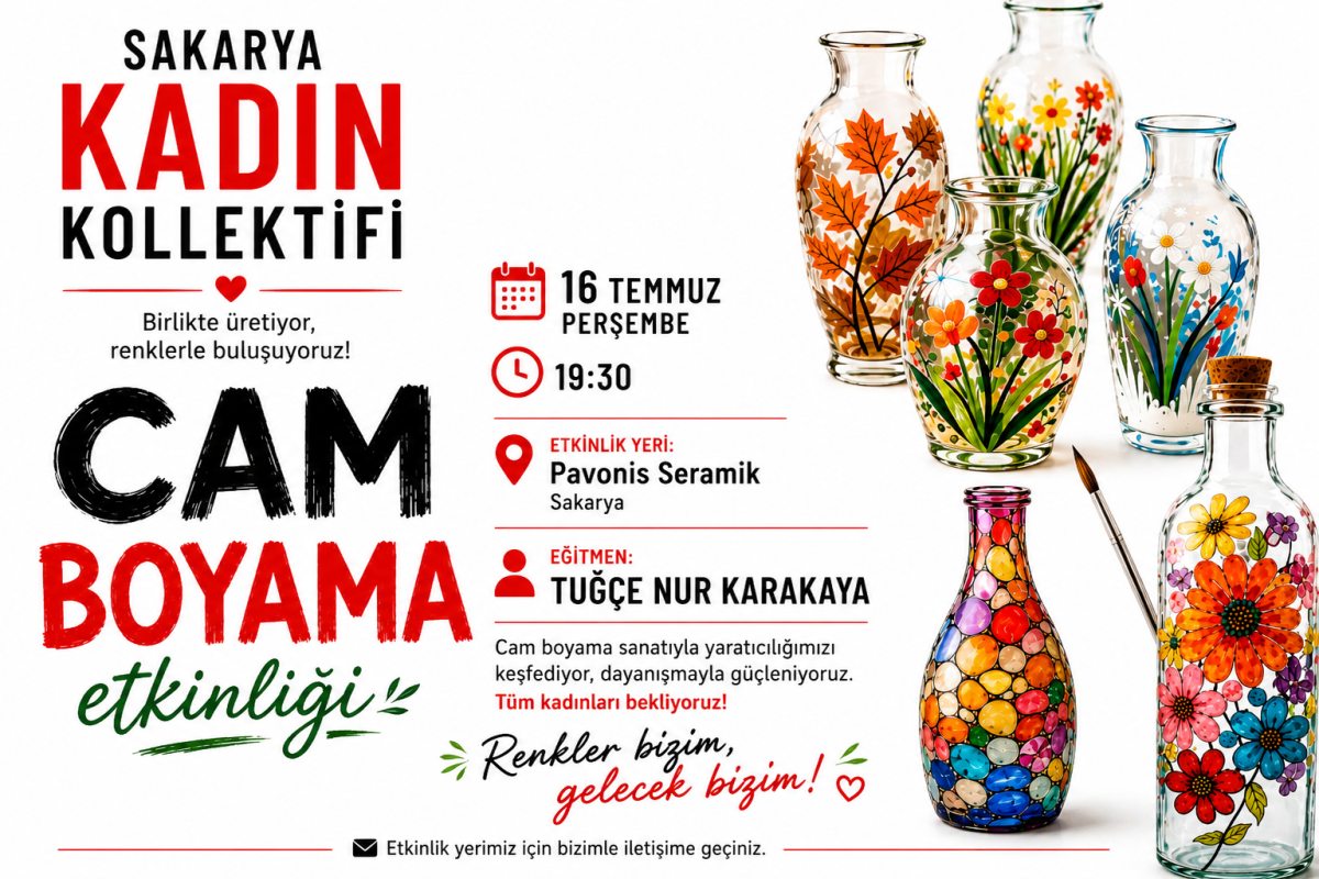 Sakarya Kadın Kollektifi kadınları cam boyama etkinliğinde buluşturacak
