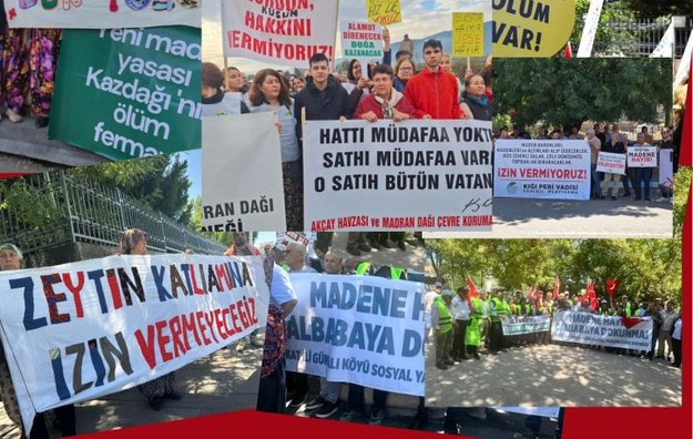 “Yasa şirketlerin, topraklar bizim”: Maden Yasası’na karşı 13 noktada eylem