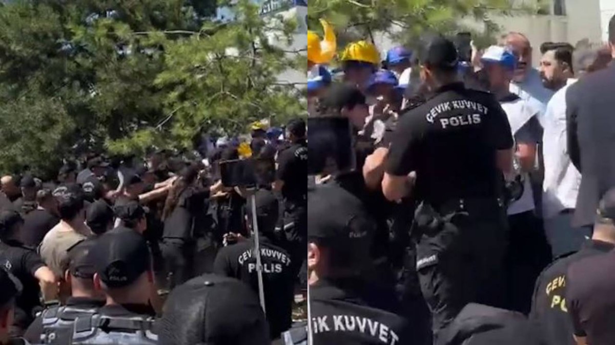 Doruk Madencilik işçileri ve sendika yöneticilerine holding önünde gözaltı