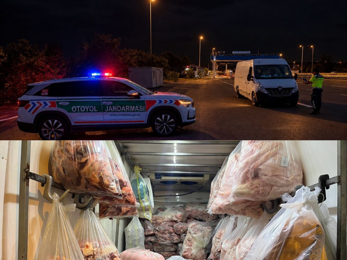  Sapanca gişelerinde durdurulan kamyonetten 2,8 ton menşei belirsiz et çıktı